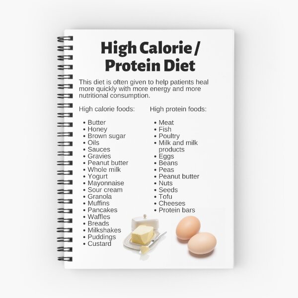 Item preview, High Calorie / Protein Diet Infographic designed and sold by Caregiverology.