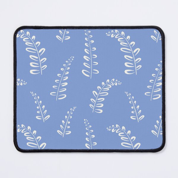 Item preview, White on Blue Minimalist Big Leaf Design designed and sold by CreativeDraws42.