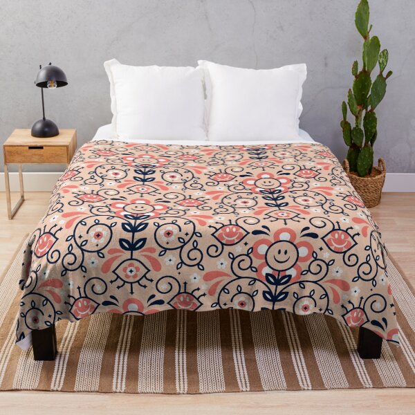 Item preview, Smile Retro Pattern – Navy & Blush designed and sold by Cat Coquillette.