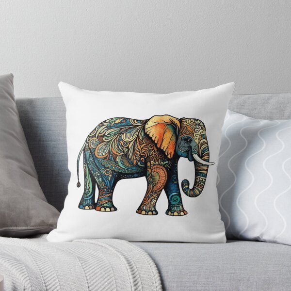 Item preview, indian colored elephant art designed and sold by DesignStore ⭐⭐⭐⭐⭐.