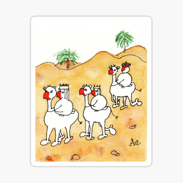 Die drei heiligen Könige auf den Weg Sticker