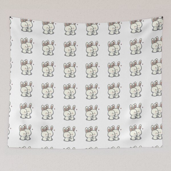 Item preview, Cute Bunnies Love Couple designed and sold by mabdulrabn.