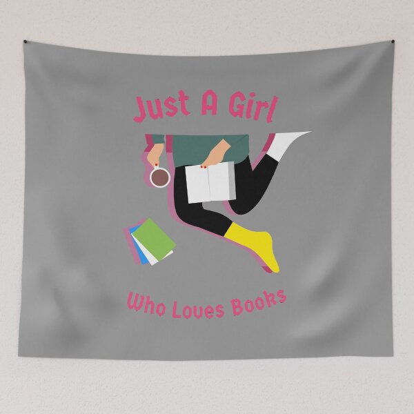 Item preview,  Just A Girl Who Loves Books - Funny and cute T-Shirts Quotes designed and sold by Designspot2020.