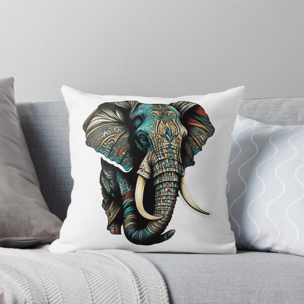 Item preview, indian colored elephant art designed and sold by DesignStore ⭐⭐⭐⭐⭐.