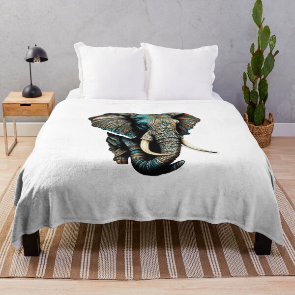 Item preview, indian colored elephant art designed and sold by DesignStore ⭐⭐⭐⭐⭐.