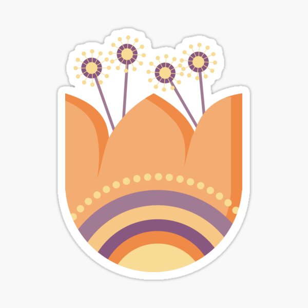 Light Orange Bloom Sticker