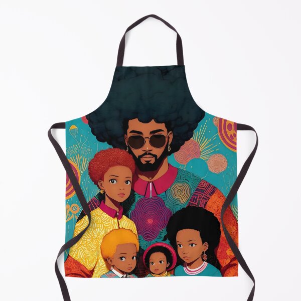 Aperçu de l'œuvre Famille coupe afro style seventies créée et vendue par MamaO1.