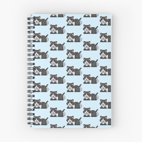 Item preview, Pixel Cat (Black & White - Light Blue BG) designed and sold by OssHvid.