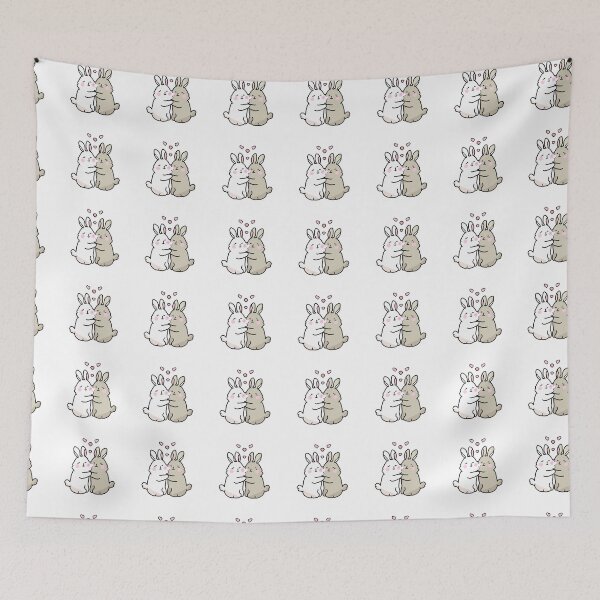 Item preview, Cute Bunnies In Love designed and sold by mabdulrabn.