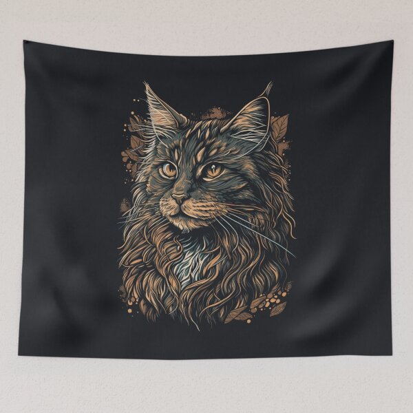 Item preview, Beautiful Majestic Maine Coon Cat designed and sold by brytfanna.