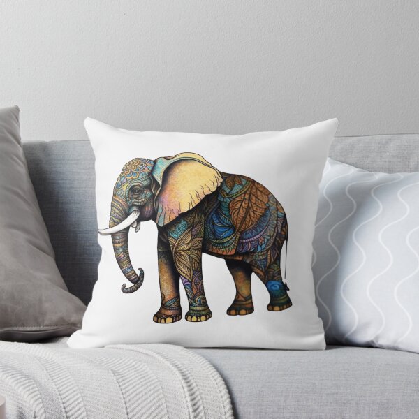 Item preview, indian colored elephant art designed and sold by DesignStore ⭐⭐⭐⭐⭐.