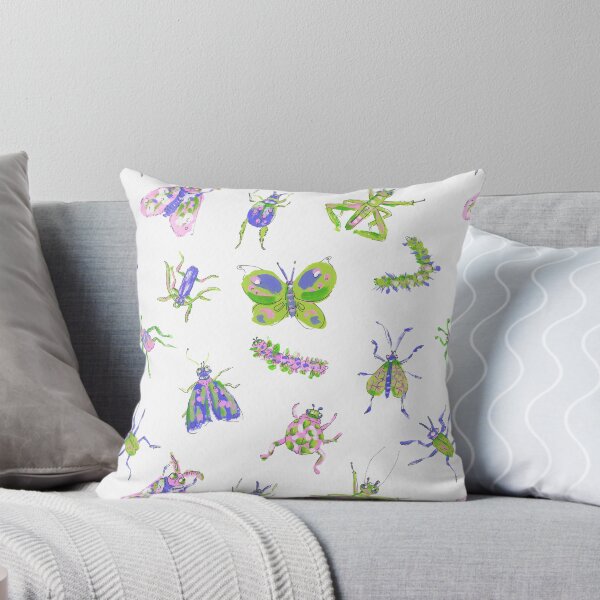 Item preview, Fly Gang - Insect pattern in green and purple designed and sold by Darya Solomenko.
