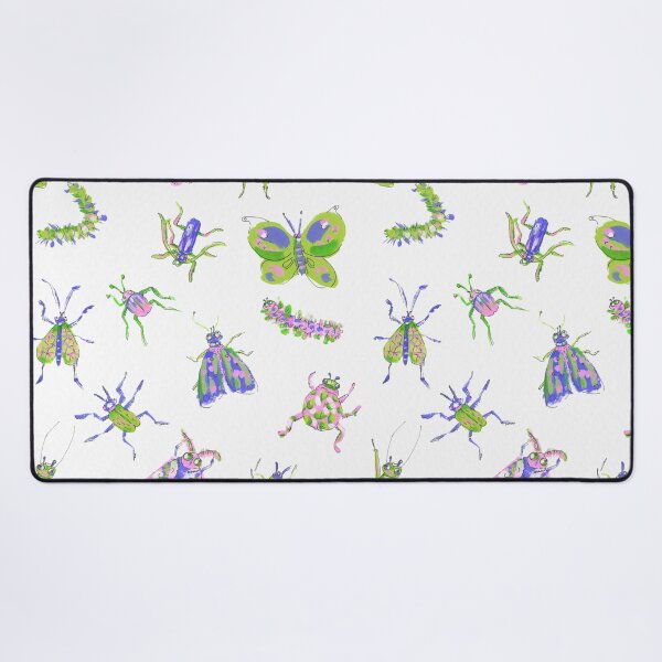 Item preview, Fly Gang - Patrón de insectos en verde y morado. designed and sold by Darya Solomenko.