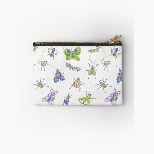 Aperçu de l'œuvre Fly Gang - Motif insectes en vert et violet créée et vendue par Darya Solomenko.