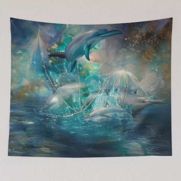 Item preview, Dolphins Playing In Blue Ocean Deep Water  designed and sold by IZiets.
