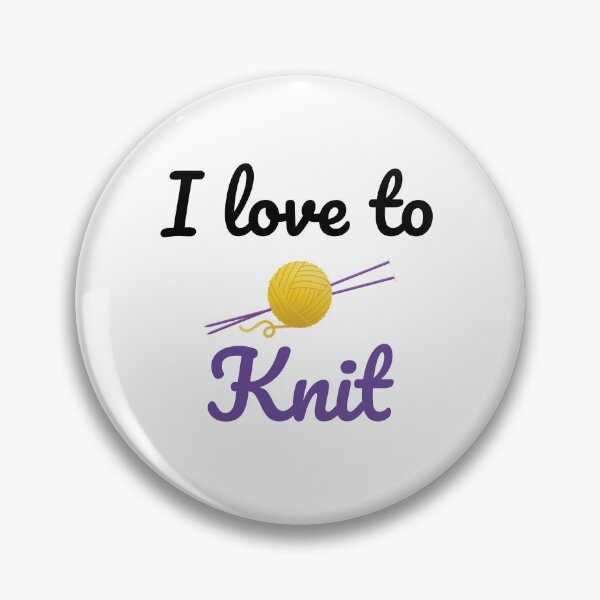 Item preview, I love to Knit, funny text design for knitters designed and sold by wondertree.