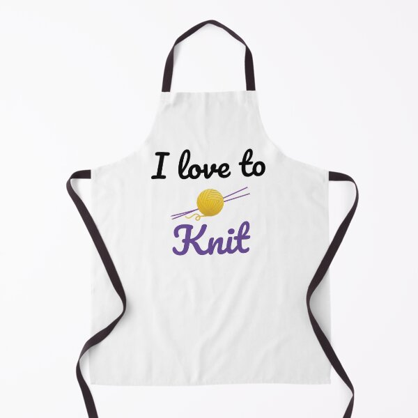 Item preview, I love to Knit, funny text design for knitters designed and sold by wondertree.