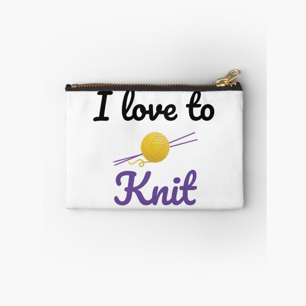 Item preview, I love to Knit, funny text design for knitters designed and sold by wondertree.