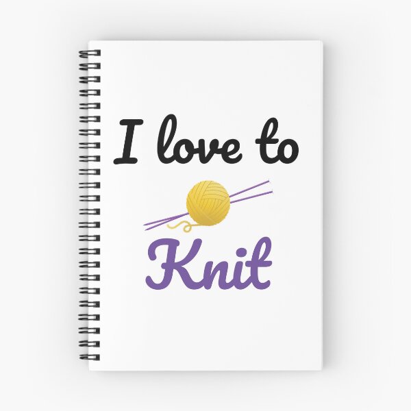 Item preview, I love to Knit, funny text design for knitters designed and sold by wondertree.