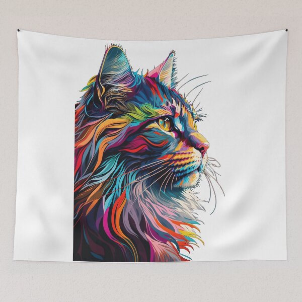 Item preview, Splash Maine coon Cat - Colorful, Pop Art v2.0 designed and sold by adredn86.