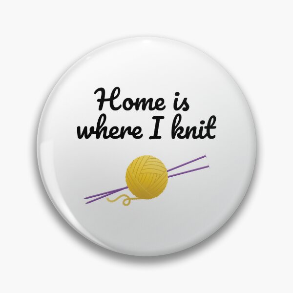 Item preview, Home is where I knit, funny text design for knitters designed and sold by wondertree.