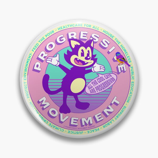 Item preview, PMD00559 Progressive Movement Designs All the Cool Cats Are Progressives shows you support progressive policy goals for progressive Democrats, progressive Independents and Bernie Sanders supporters designed and sold by ProgressiveLeft.
