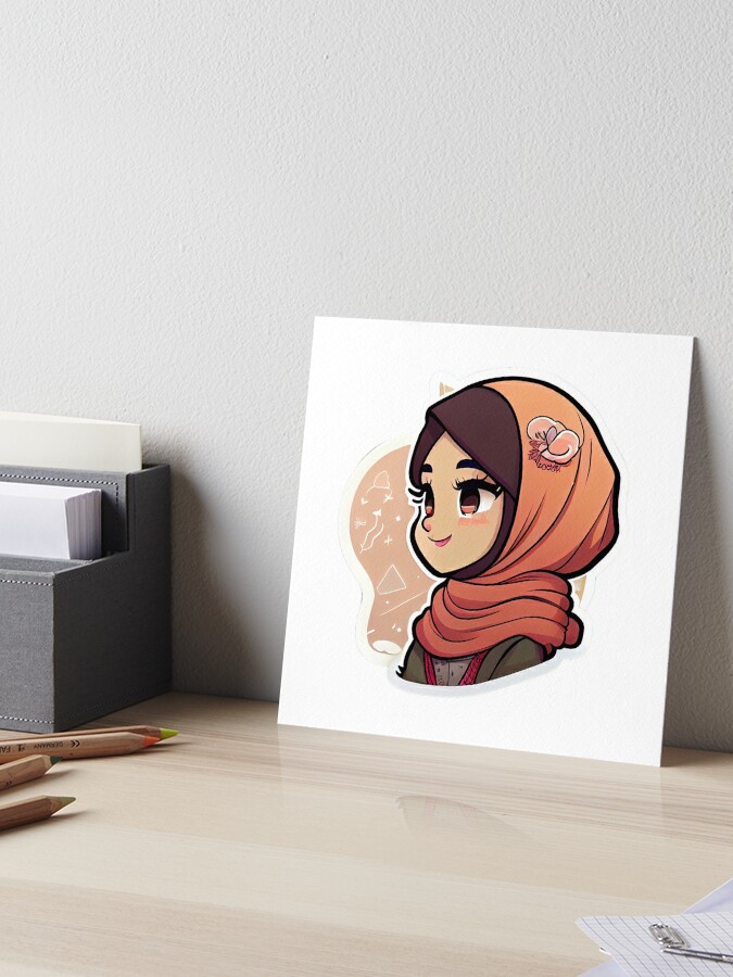 Beautiful Girl in Hijab Cartoon iPad Case & Skin for Sale by MrBadDream