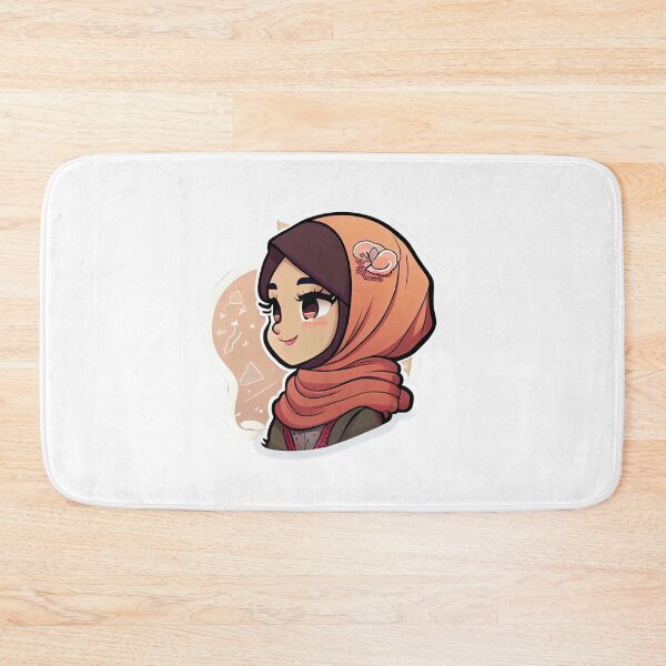 Item preview, Beautiful Girl in Hijab Cartoon designed and sold by MrBadDream.