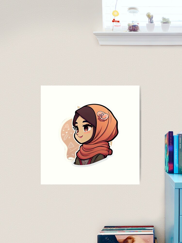 Beautiful Girl in Hijab Cartoon iPad Case & Skin for Sale by MrBadDream