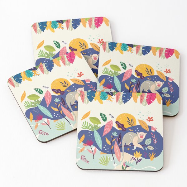 Item preview, Cute animal in jungles, colorful leaves, water and sun is a beautiful and harmonious painting designed and sold by Ndli.