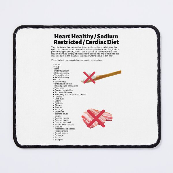 Item preview, Heart Healthy / Sodium Restricted / Cardiac Diet Infographic designed and sold by Caregiverology.