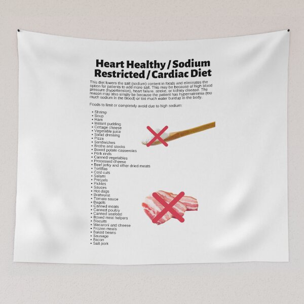 Item preview, Heart Healthy / Sodium Restricted / Cardiac Diet Infographic designed and sold by Caregiverology.