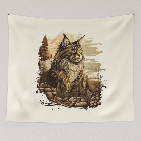 Item preview, Beautiful Majestic Maine Coon Cat designed and sold by brytfanna.