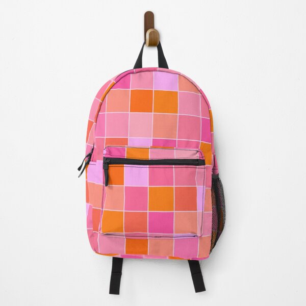 Vista previa del artículo con la obra «rosa y naranja, rejilla, mosaico», diseñado y vendido por OneThreeSix.