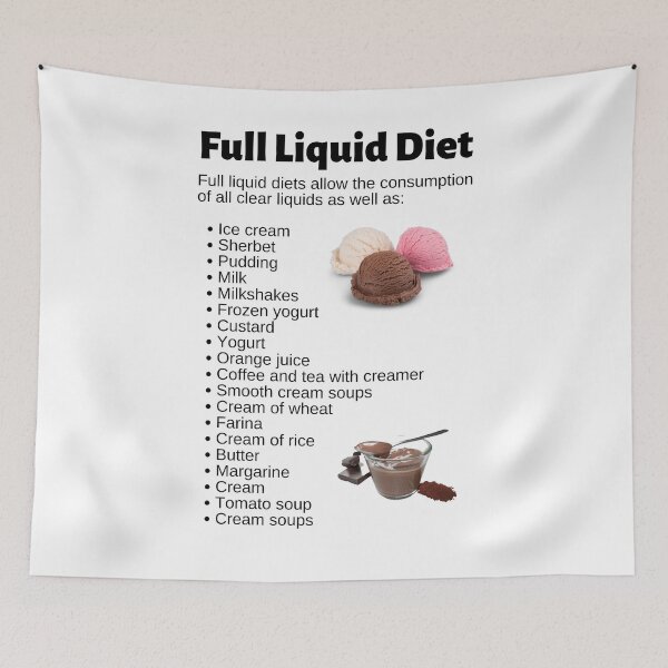 Item preview, Full Liquid Diet Infographic designed and sold by Caregiverology.
