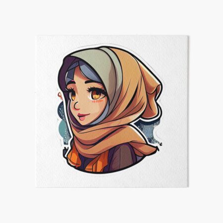 cute muslim girl Art Board Print for Sale by muslim-ah