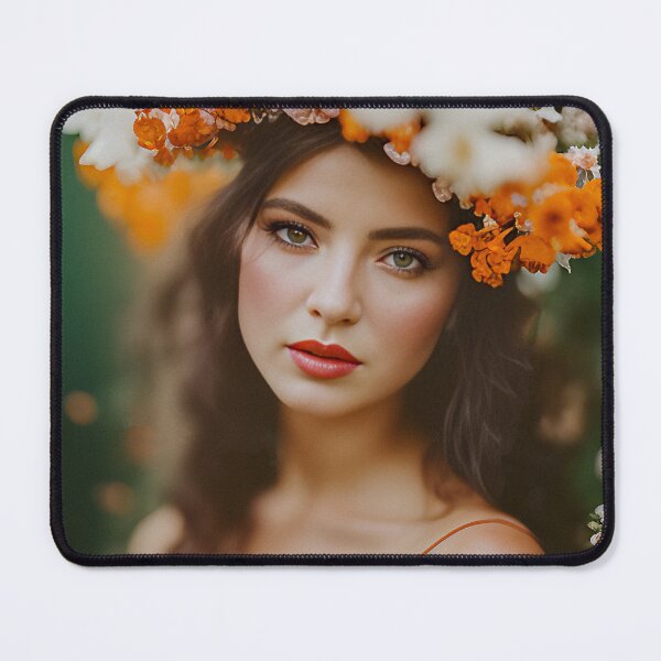 Item preview, "Spring Ladies" Beautiful Woman in a Floral Headdress. An Elegant and Graceful Portrait designed and sold by nicpa-art.