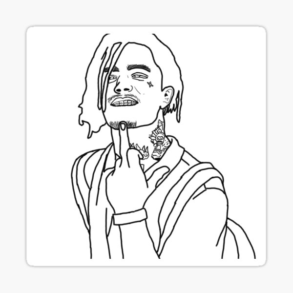 Lil Pump Middle Finger Up By Alesimolab Redbubble