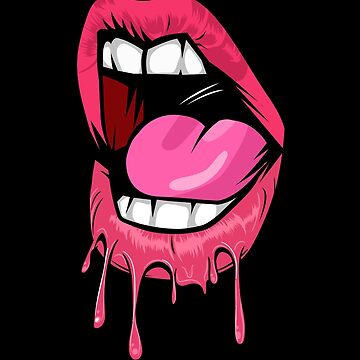 Lips of Urban Art: Graffiti Style Red Lipstick Drip Poster for Sale by  Lokoz