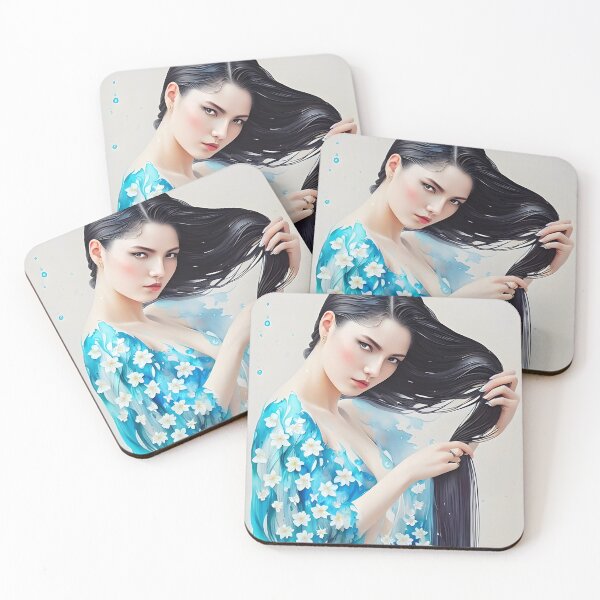 Item preview, Modernized Woman Combing Her Hair designed and sold by Pixel Perfect Beauties.