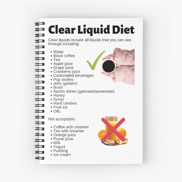 Item preview, Clear Liquid Diet Infographic designed and sold by Caregiverology.