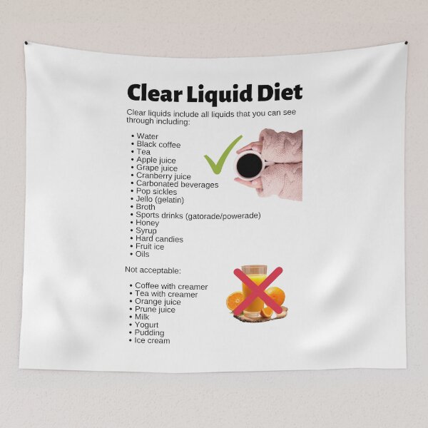 Item preview, Clear Liquid Diet Infographic designed and sold by Caregiverology.
