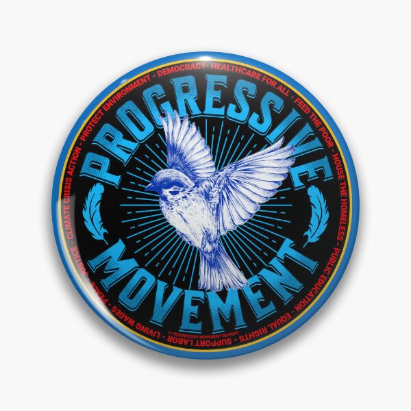 Item preview, PMD00562 Progressive Movement Designs Bird shows you support progressive policy goals for progressive Democrats, progressive Independents and Bernie Sanders supporters designed and sold by ProgressiveLeft.