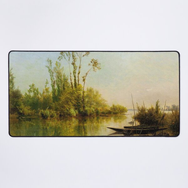 Item preview, Charles Daubigny -Francois les Iles -Seine River in Bezons designed and sold by tomorrowsart.