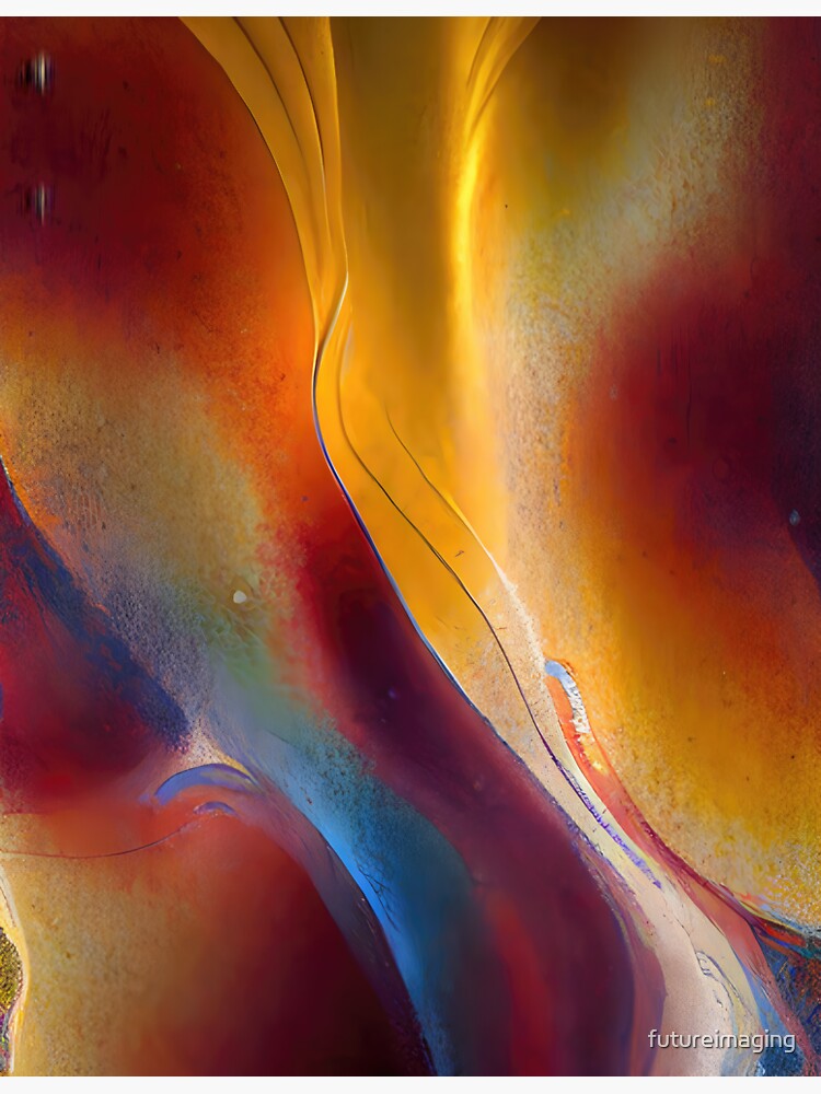 Thumbnail 3 of 3, Sticker, Earthy Abstract Flowing designed and sold by futureimaging.