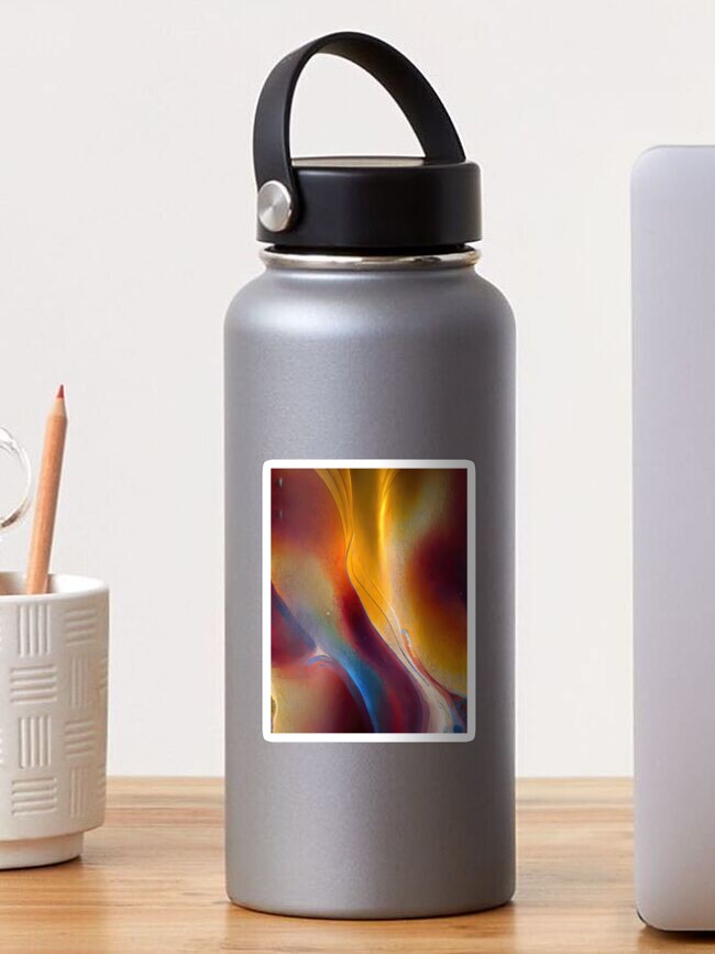Thumbnail 1 of 3, Sticker, Earthy Abstract Flowing designed and sold by futureimaging.