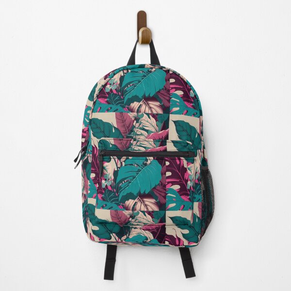 Item preview, Tropical leaves - Turquoise, Fuchsia designed and sold by ChocoChocolate.