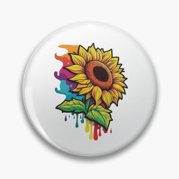 Item preview, Colorful Dripping Sunflower designed and sold by mind-melt-er.