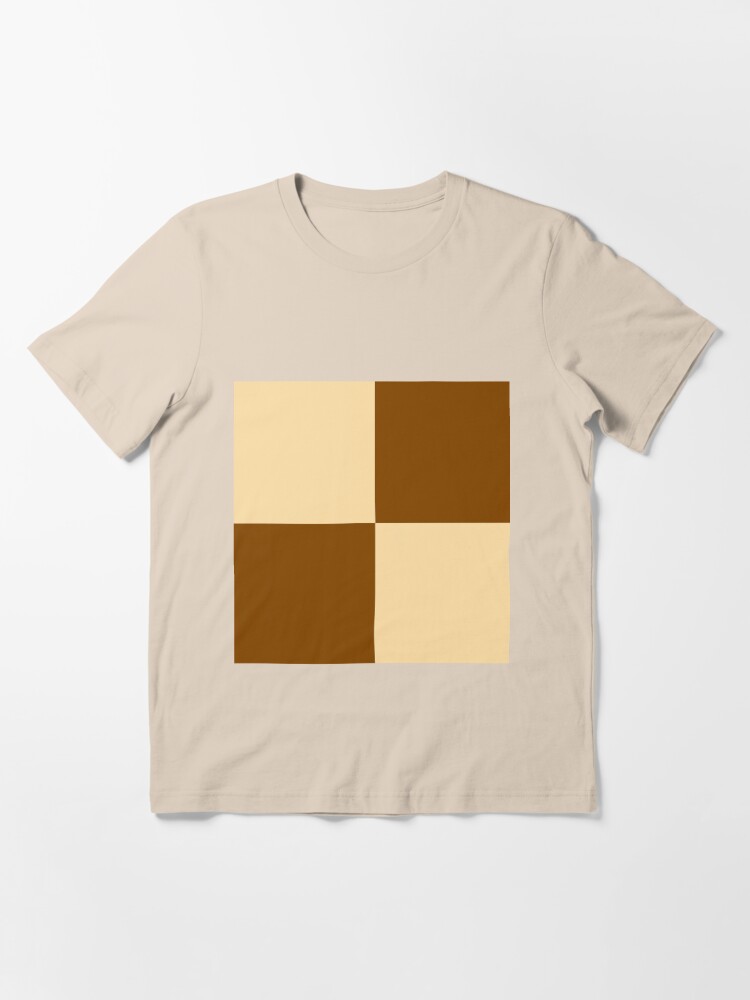 White and Tan Brown Checkerboard Essential T-Shirt for Sale by