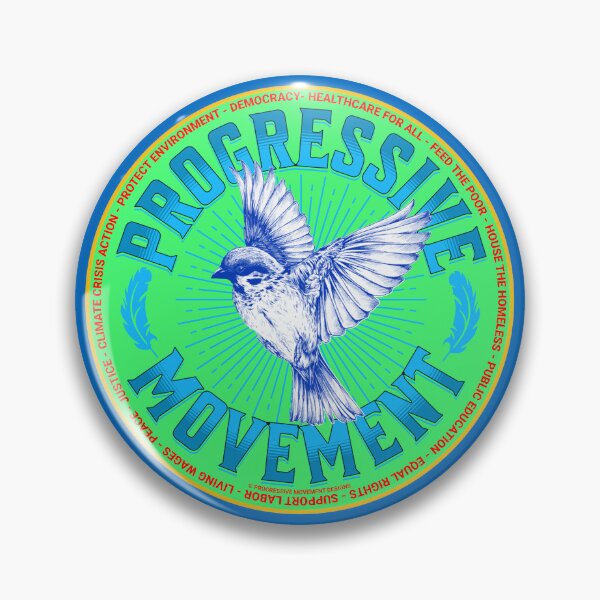 Item preview, PMD00563 Progressive Movement Designs Bird shows you support progressive policy goals for progressive Democrats, progressive Independents and Bernie Sanders supporters designed and sold by ProgressiveLeft.